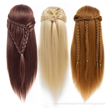 Wholesale Synthetic Mannequin Training Head  For Hairdresser Hair Cut  Blonde Training Braiding Hair